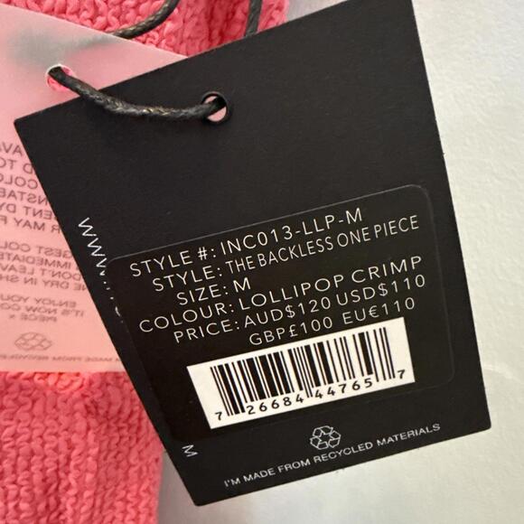 NEW It’s Now Cool Swim One Piece Bathing Suit Color Lollipop Crimp Size Med - Picture 4 of 10